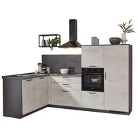 nobilia Winkelküche Riva Weißbeton Nachbildung B/L: ca. 170x275 cm Riva - Beton Schiefergrau/Weißbeton (170,00/275,00cm) - nobilia