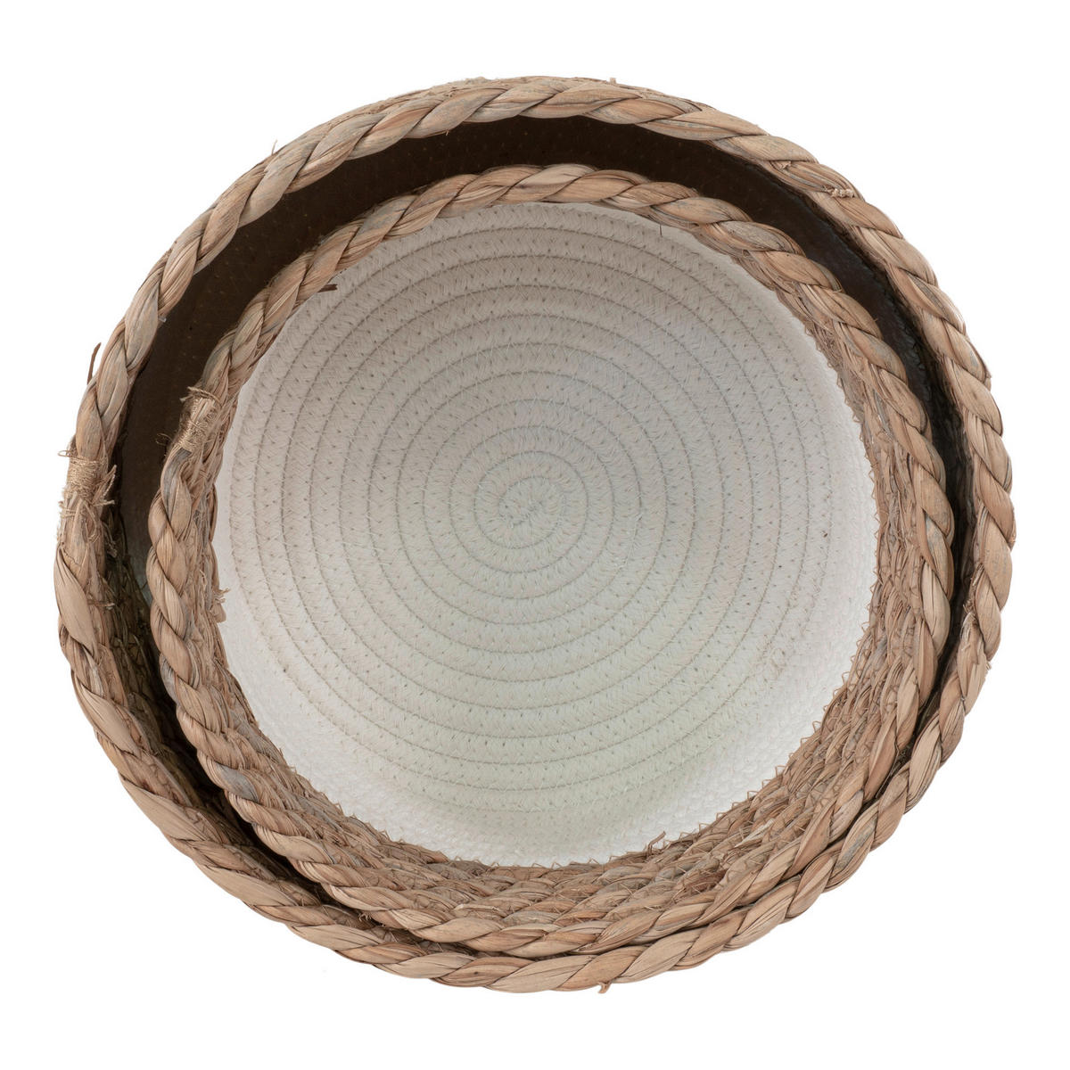Aufbewahrungskorb 2er Set Tanta weiß Baumwolle Tanta - weiß/natur