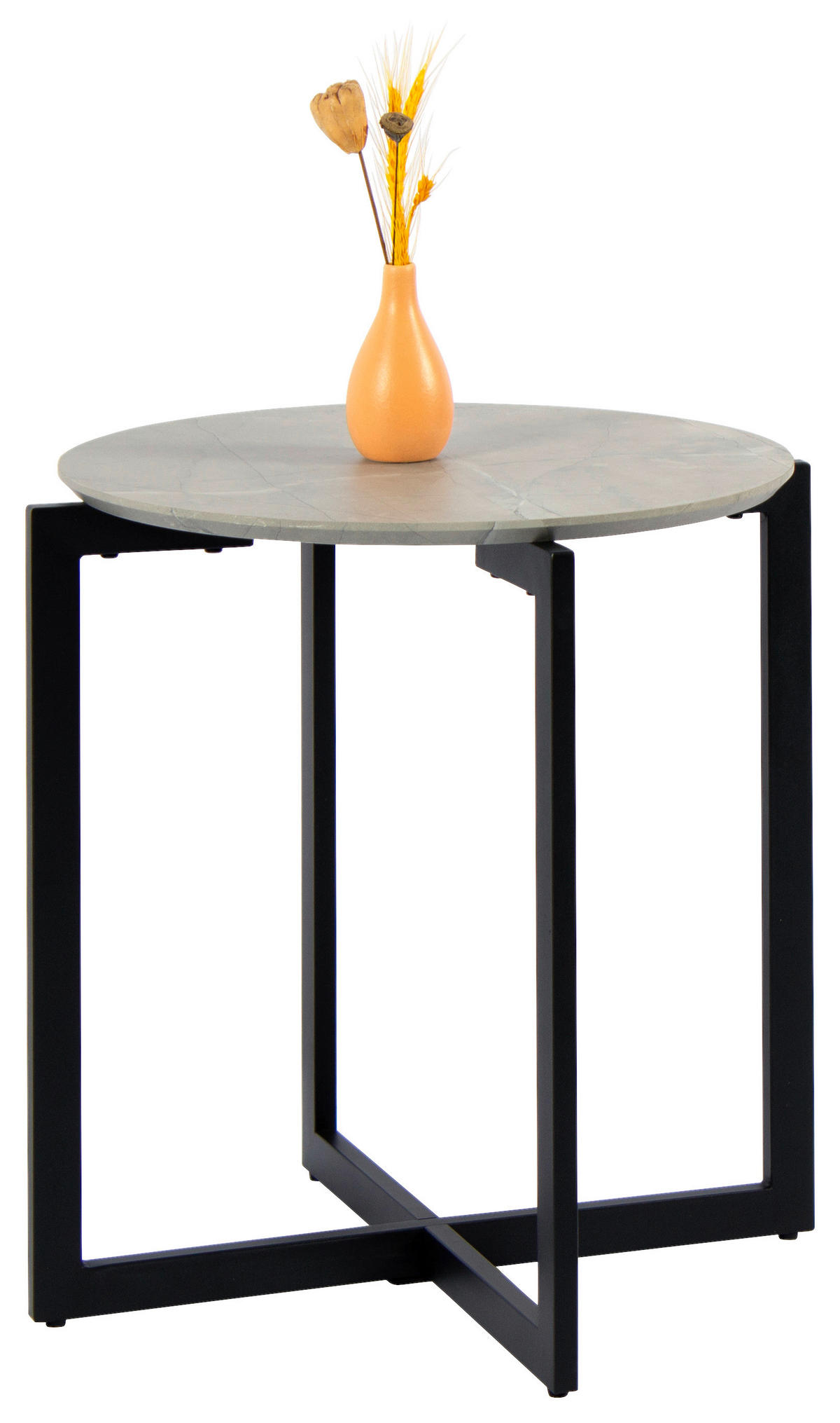Beistelltisch Eik Marmor Optik schwarz H/D: ca. 50x45 cm Eik - schwarz (45,00/50,00cm)