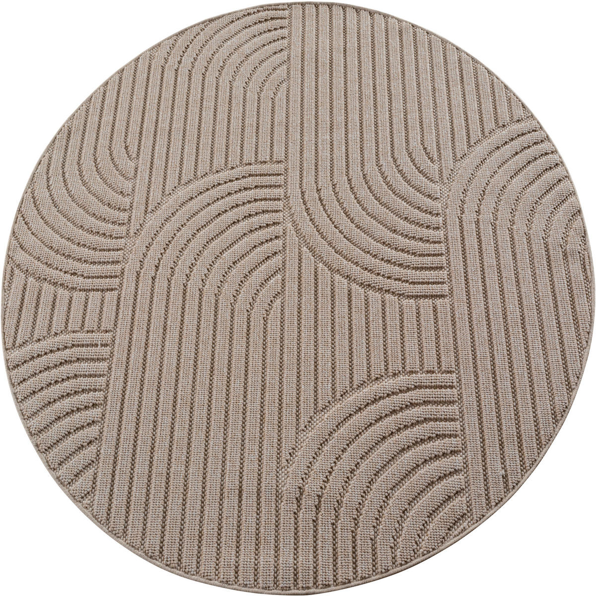 Ayyildiz Kurzflorteppich HELIX beige B/H/L: ca. 120x0,7x120 cm HELIX - beige (120,00/120,00/0,70cm) - Ayyildiz