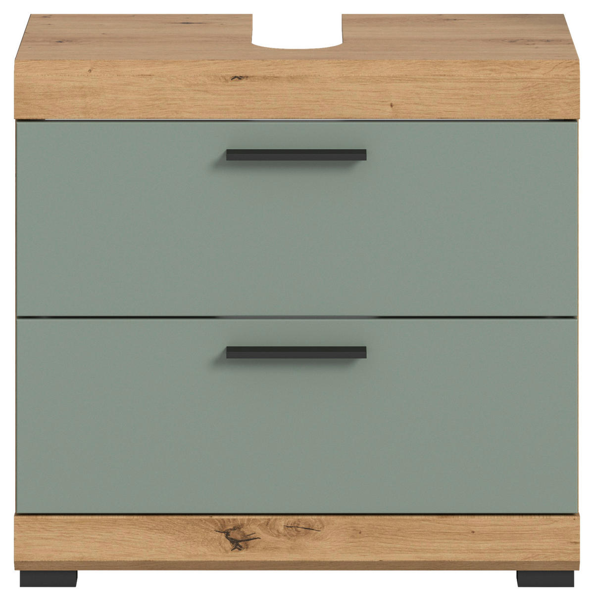 Waschbeckenunterschrank Scout Eiche Artisan Nachbildung salbei Nachbildung B/H/T: ca. 60x56x37 cm Scout - Eiche/salbei (60,00/56,00/37,00cm) - xonox.home