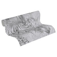A.S.Creation Vliestapete Greenery Palmen grau B/L: ca. 53x1005 cm Greenery - grau (53,00/1005,00cm) - A.S.Creation