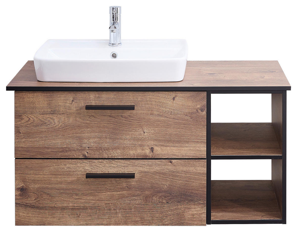 Waschbeckenunterschrank Quickset 374 Eiche Ribeck Nachbildung B/H/T: ca. 103x61,6x44,5 cm Quickset 374 - Eiche (103,00/61,60/44,50cm) - Pelipal