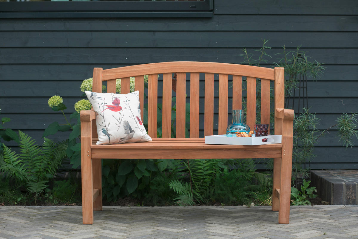 deVries Gartenbank Woodie braun Teakholz B/H/T: ca. 120x94x57 cm Woodie - braun (120,00/94,00/57,00cm) - deVries