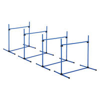 PawHut Agility Hürdenset blau Kunststoff B/H/L: ca. 65x95x95 cm Agility_Hürdenset_4erSet - blau (95,00/65,00/95,00cm) - PawHut