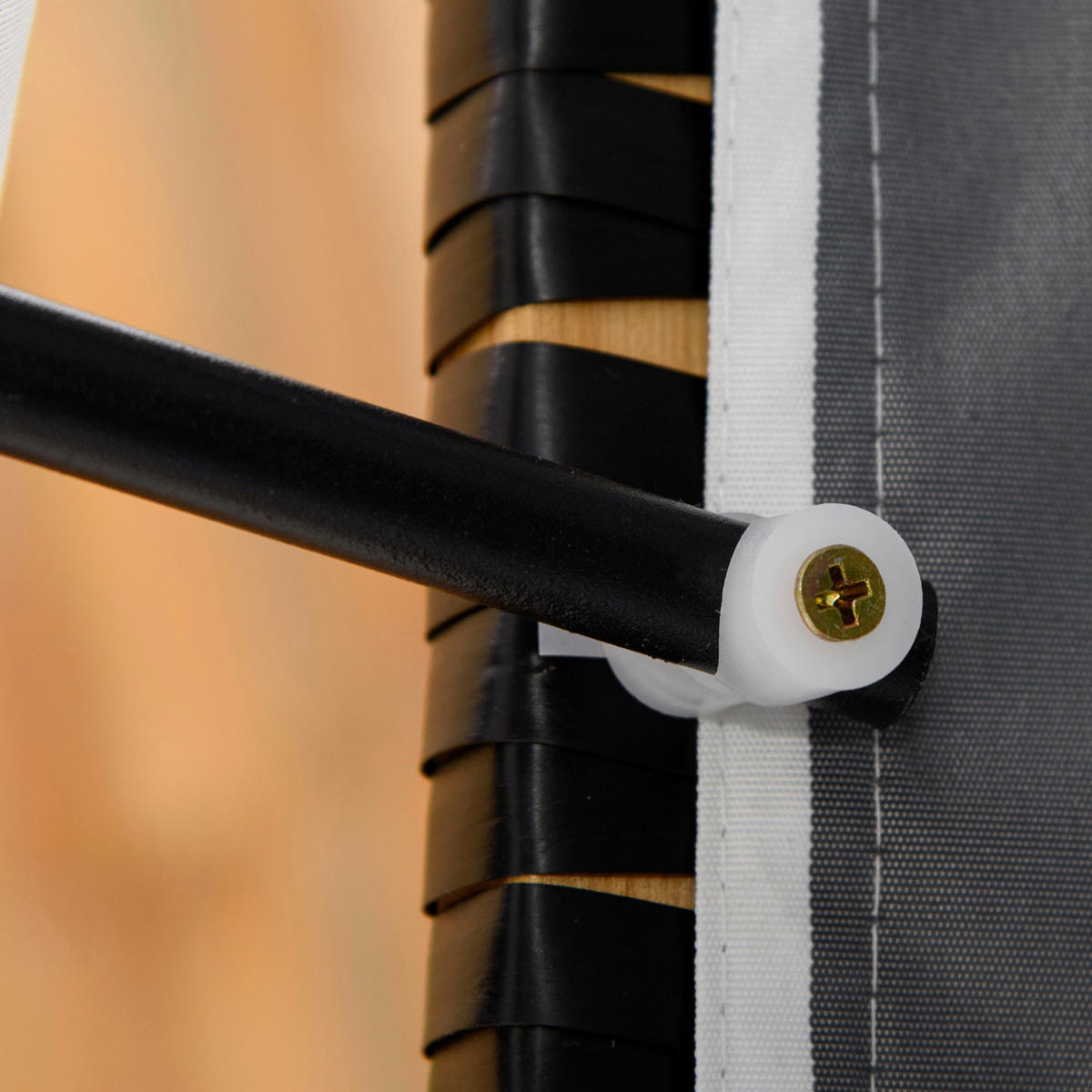 Outsunny Strandkorb grau Polypropylen B/H/L: ca. 79x118x160 cm Strandkorb - weiß/grau (160,00/79,00/118,00cm) - Outsunny