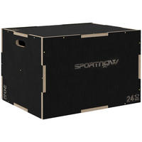 SPORTNOW Sprungbox schwarz Buche B/H/L: ca. 61x51x76 cm Sprungbox - schwarz (76,00/61,00/51,00cm) - SPORTNOW