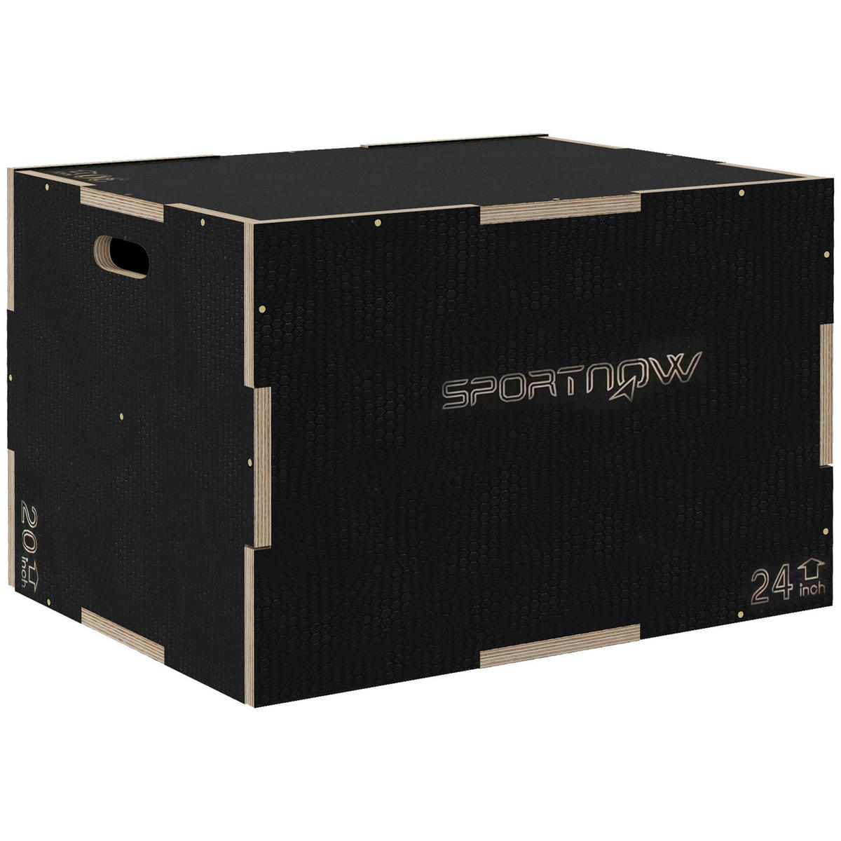 SPORTNOW Sprungbox schwarz Buche B/H/L: ca. 61x51x76 cm Sprungbox - schwarz (76,00/61,00/51,00cm) - SPORTNOW