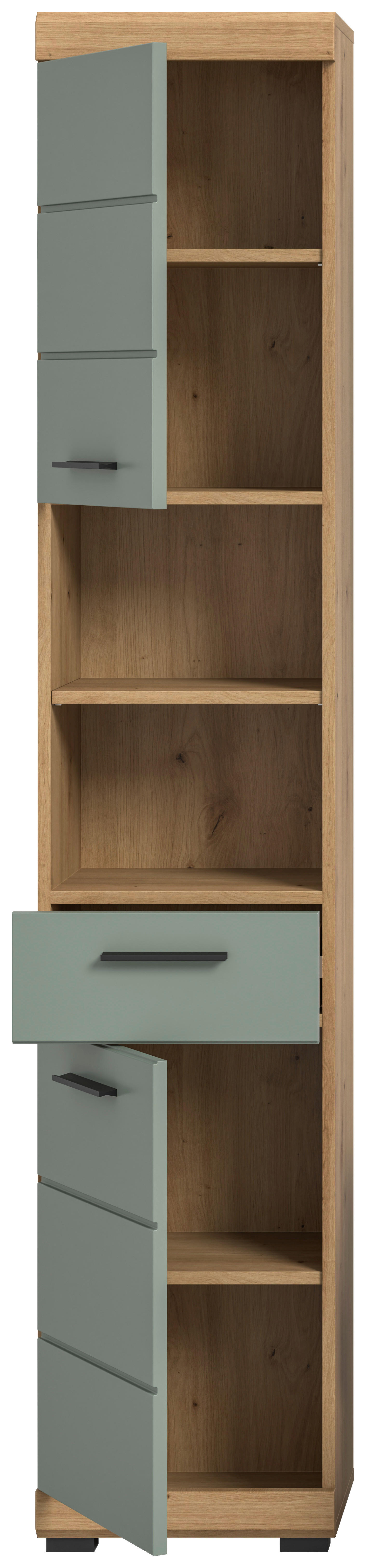 Thumbnail - Badhochschrank Scout Eiche Artisan Nachbildung salbei Nachbildung B/H/T: ca. 37x191x31 cm