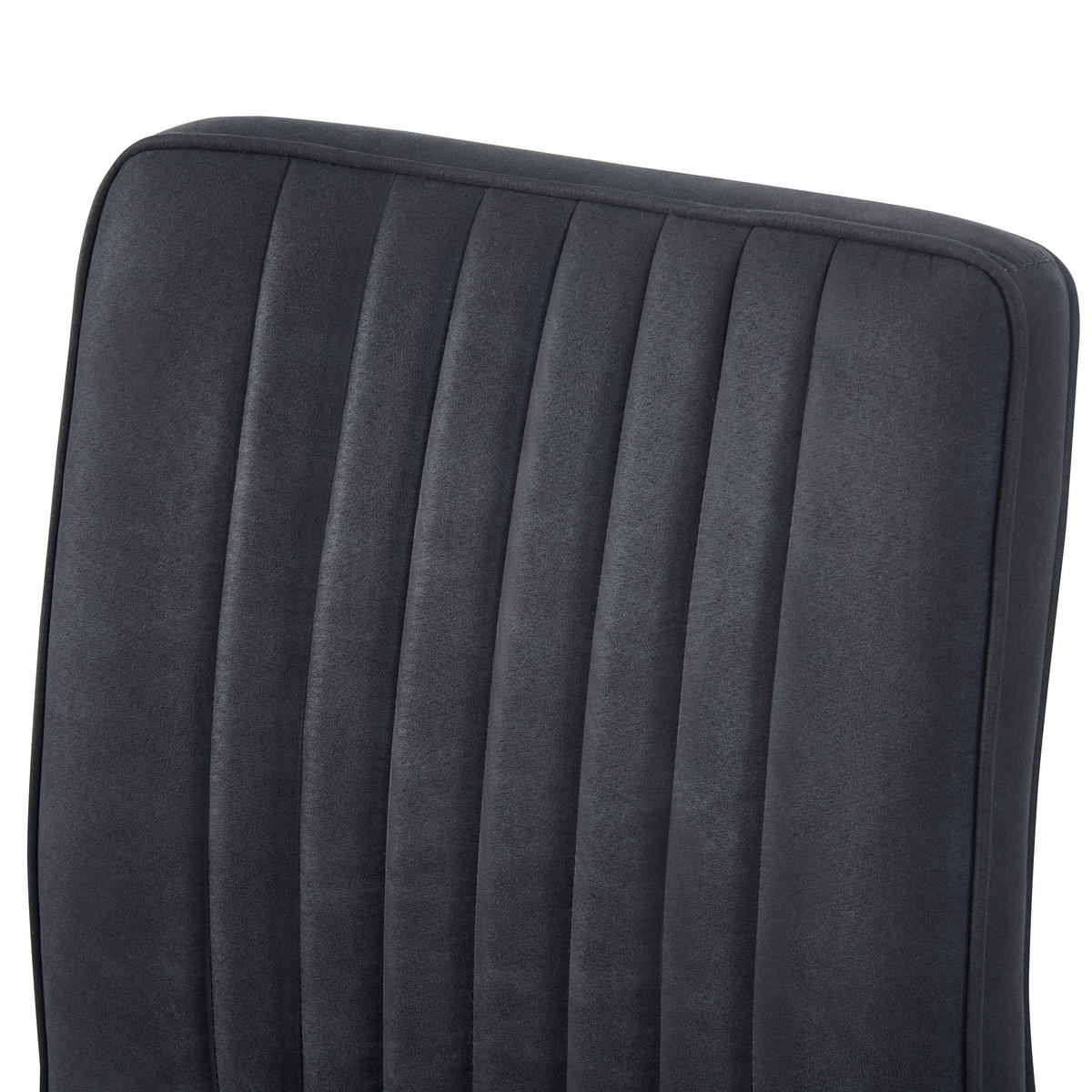 Stuhl Mona anthrazit schwarz Microfaser Metall Mona - schwarz/anthrazit