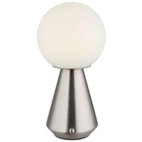 GLOBO Tischleuchte SORA - nickel matt/Opal (12,00/23,50cm) - GLOBO