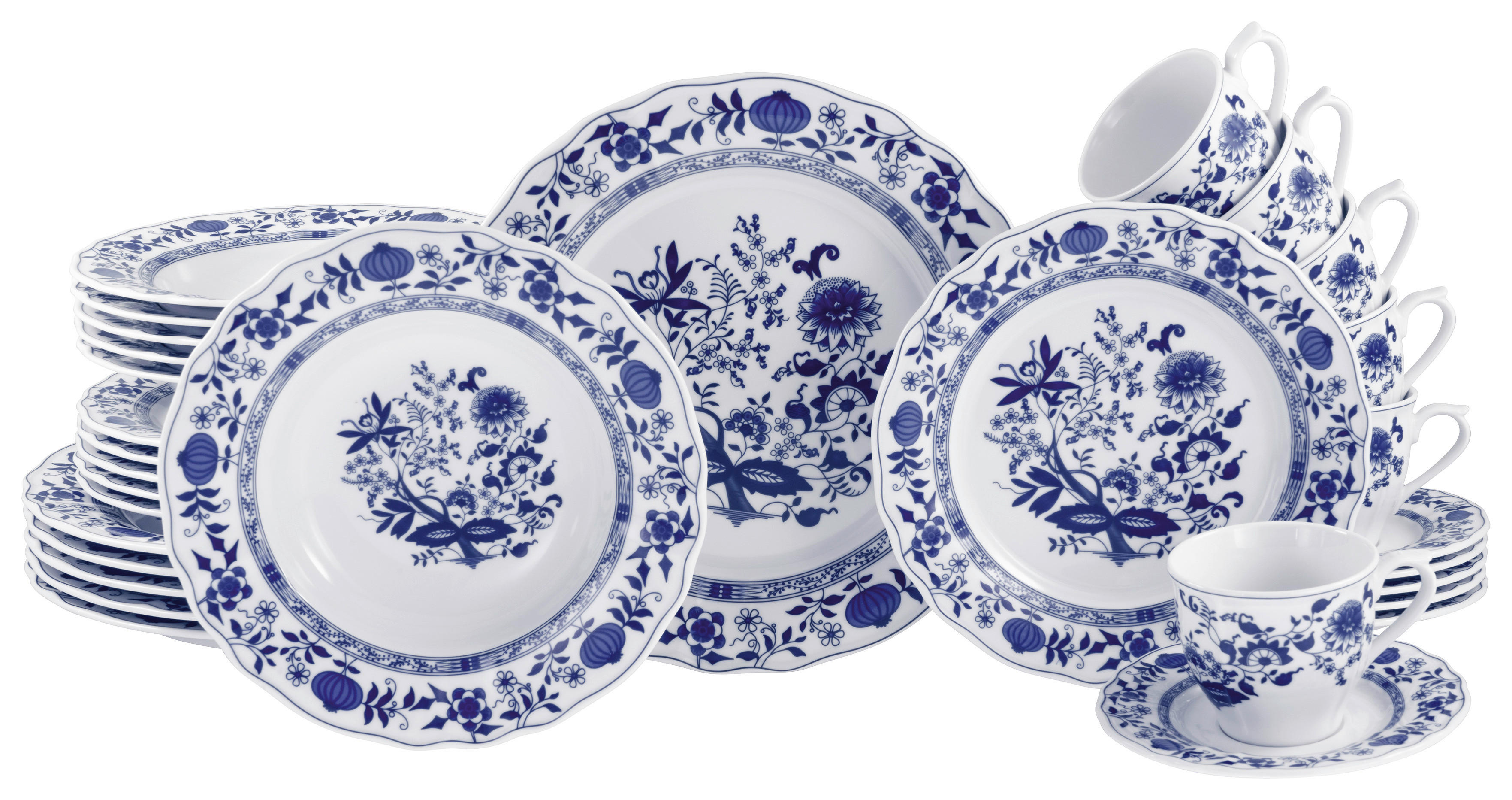 CreaTable Kombiservice »Flora Zwiebelmuster, Kombi-Service 30-tlg«, (Set, 3 günstig online kaufen