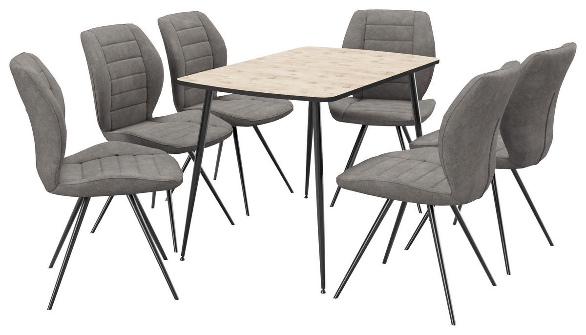 Stuhl New York grau Microfaser B/H/T: ca. 51x87x55 cm New York - schwarz/grau (51,00/87,00/55,00cm)