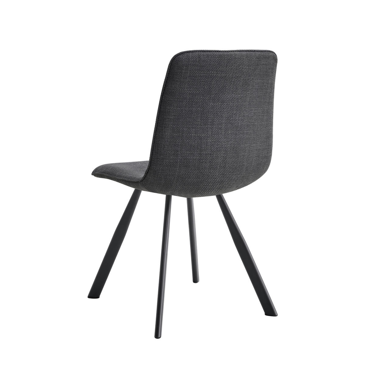 Stuhl Anna anthrazit schwarz Webstoff Metall Anna - schwarz/anthrazit