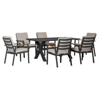 Outsunny Gartensitzgruppe grau Aluminium B/H/L: ca. 93x73x175 cm Gartensitzgruppe - grau (175,00/93,00/73,00cm) - Outsunny