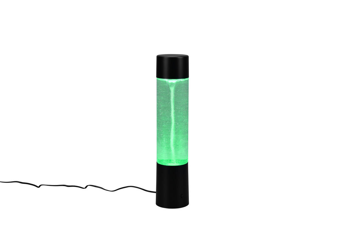 Reality Tischleuchte R50751032 mattschwarz transparent Kunststoff Acryl H/D: ca. 34x7 cm 1 Brennstellen LED-Tischleuchte_Tornado - mattschwarz/transparent (7,00/34,00cm) - Reality
