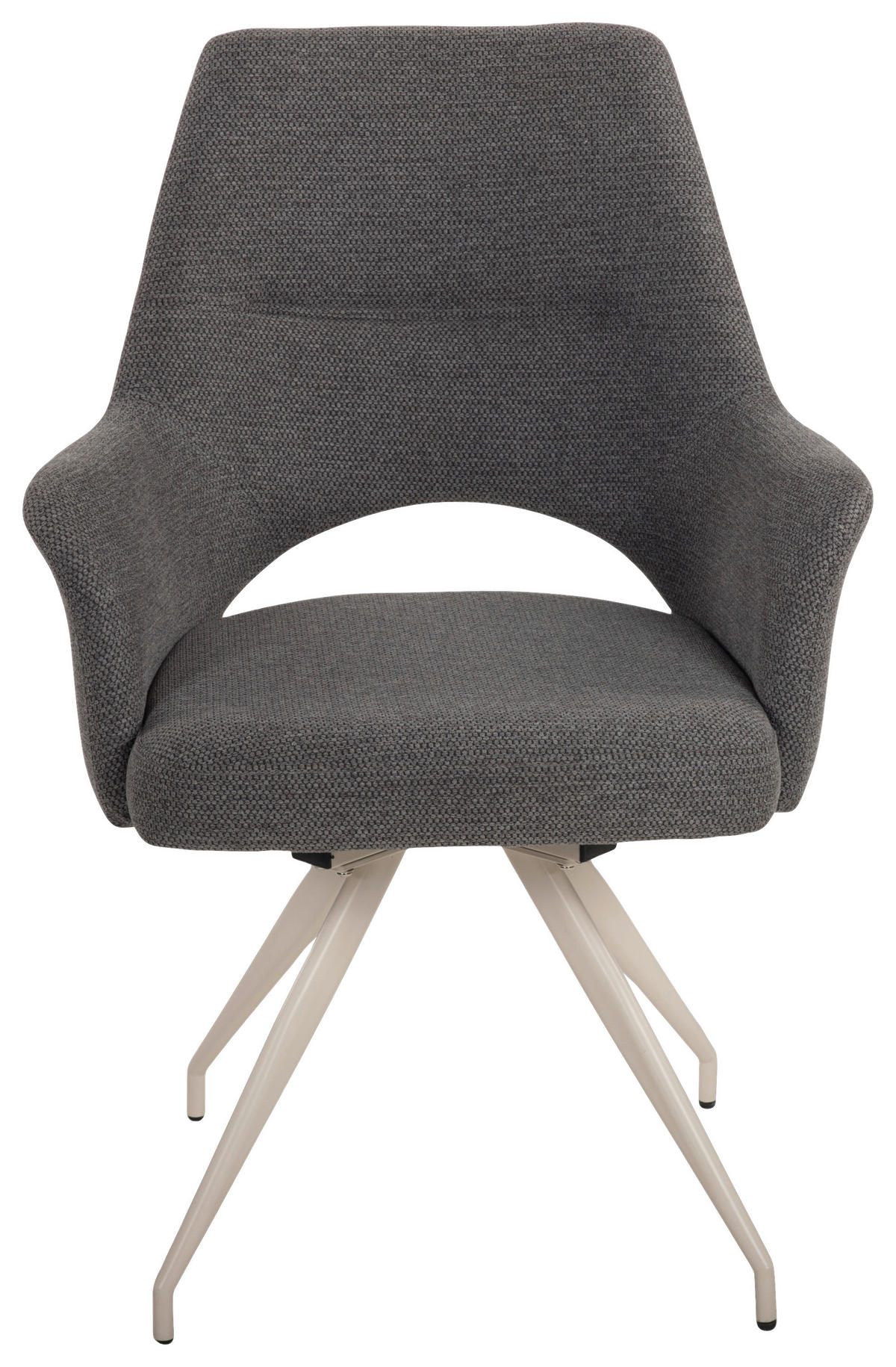 Armlehnstuhl Maila anthrazit Webstoff B/H/T: ca. 62x90x62 cm Maila - creme/anthrazit (62,00/90,00/62,00cm)