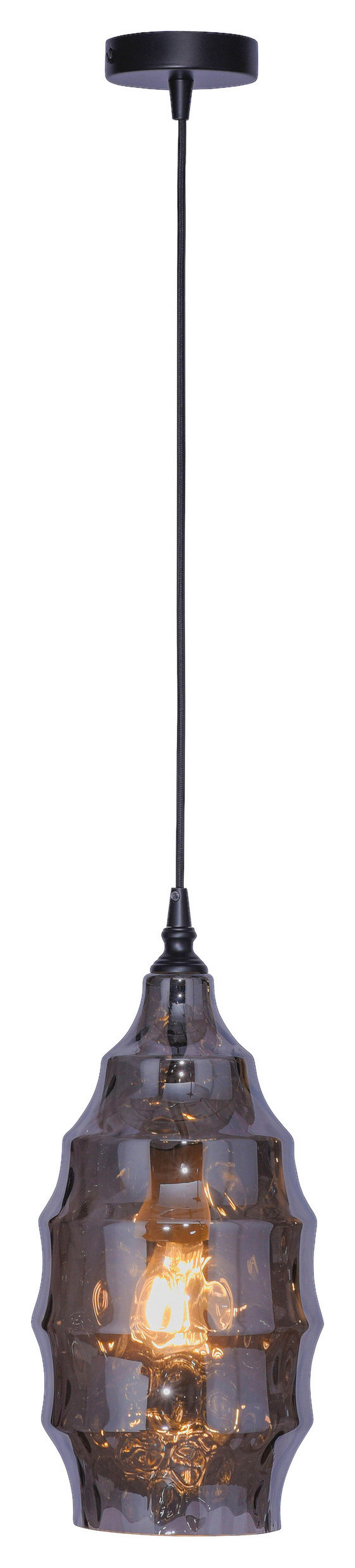 Paul Neuhaus Pendelleuchte PN8267-25 Rauch Glas Metall H/D: ca. 120x19 cm E27 1 Brennstellen SCARLETT - Rauch (19,00/120,00cm) - Paul Neuhaus