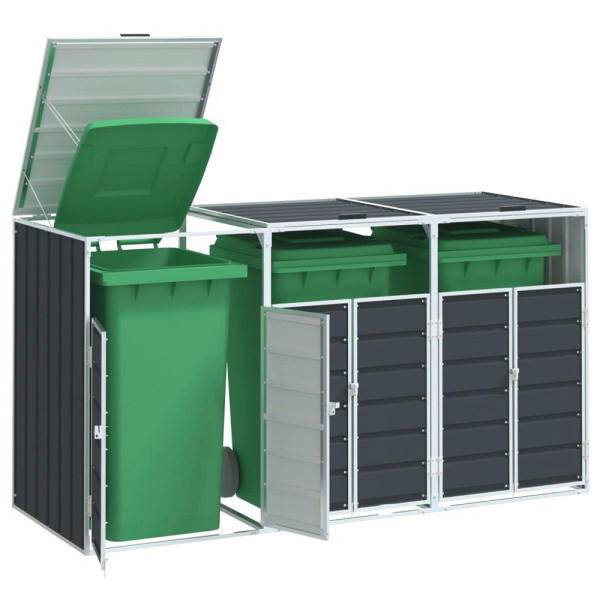 VidaXL Mülltonnenbox anthrazit Mülltonnenbox - anthrazit - VidaXL