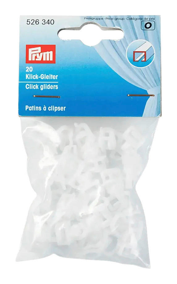 Klick-Gleiter für Gardinenschiene weiß 20 Packstücke Klick-Gleiter_Prym_20erPack - weiß - Prym