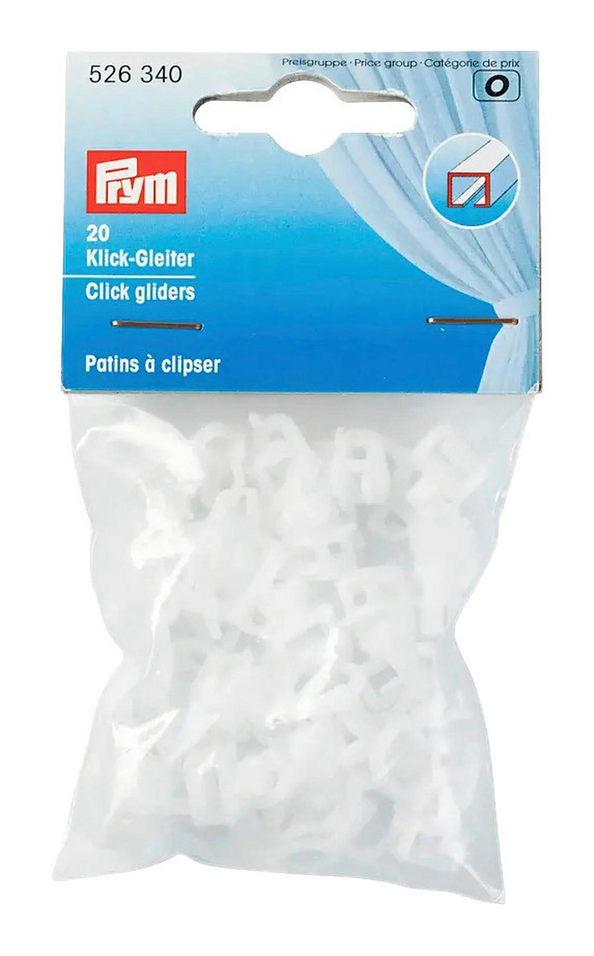Klick-Gleiter für Gardinenschiene weiß 20 Packstücke Klick-Gleiter_Prym_20erPack - weiß - Prym