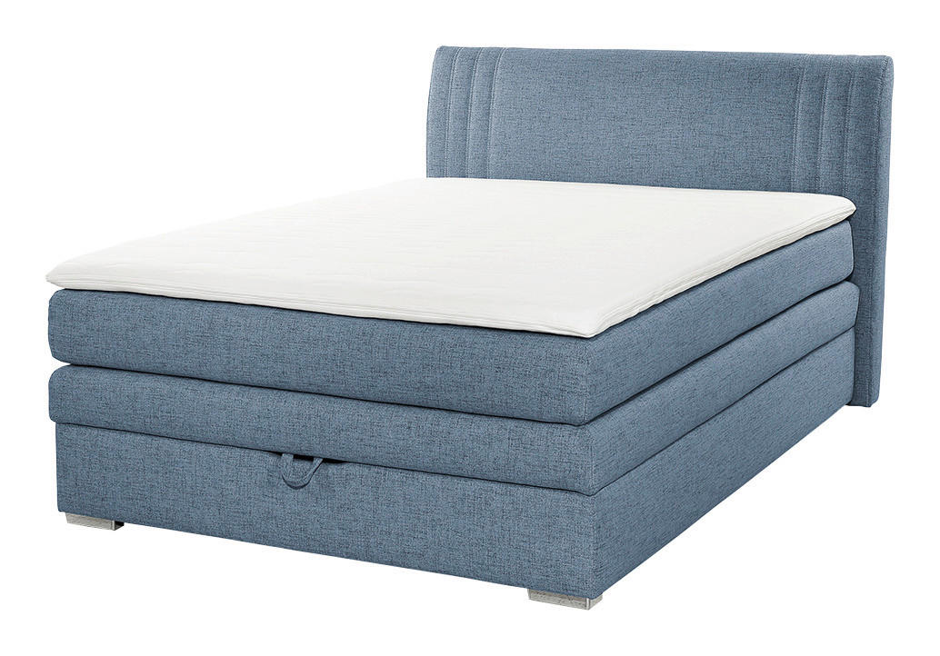 Boxspringbett  blau Liegefläche B/L: ca. 140x200 cm Amira_Boxspringbett - blau (154,00/105,00/217,00cm)