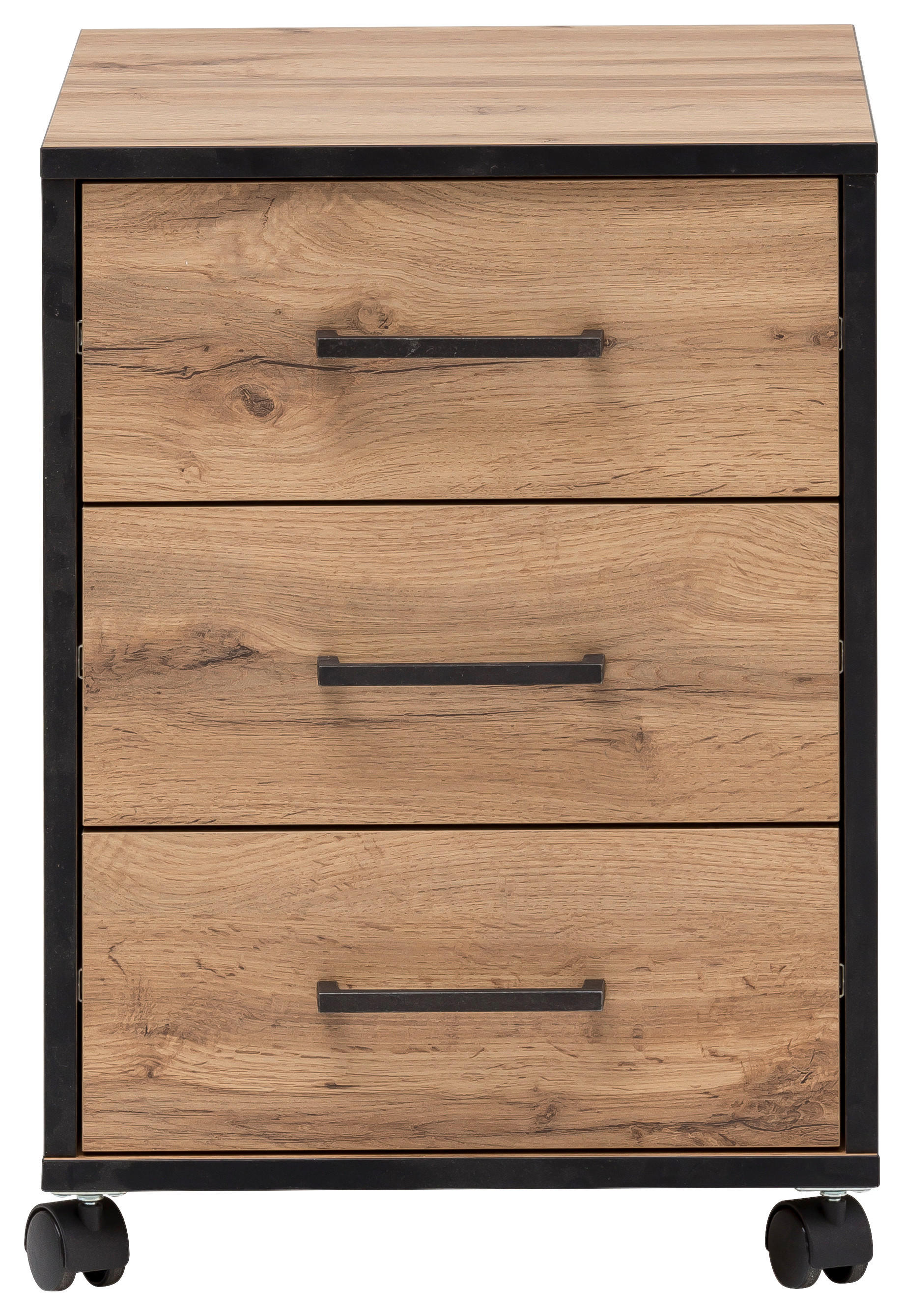 Rollcontainer Serie 2000 Eiche Landhaus Nachbildung B/H/T: ca. 40,1x57x50 cm Serie 2000 - Eiche (40,10/57,00/50,00cm) - Möbelpartner