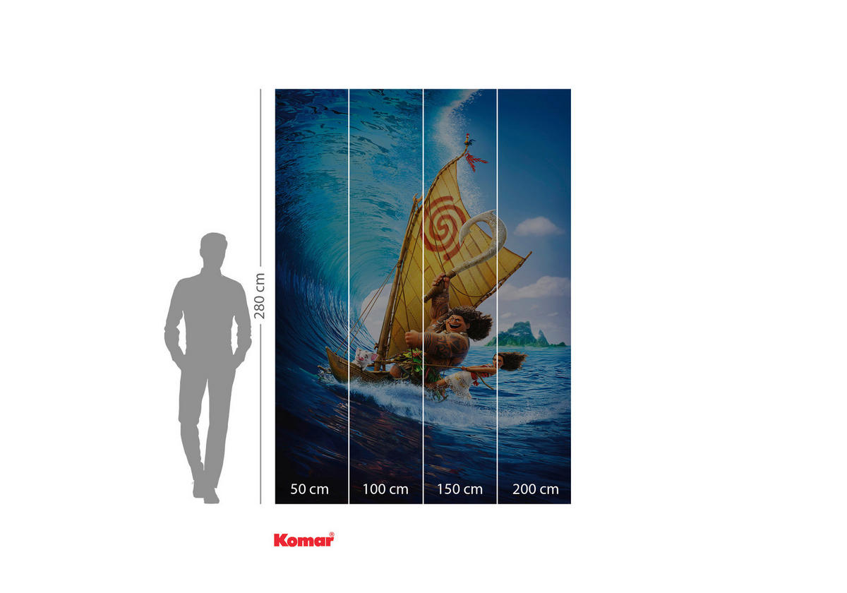Komar Fototapete Moana Ride the Wave IADX4-010 B/H: ca. 200x280 cm Moana Ride the Wave IADX4-010 - (200,00/280,00cm) - Komar