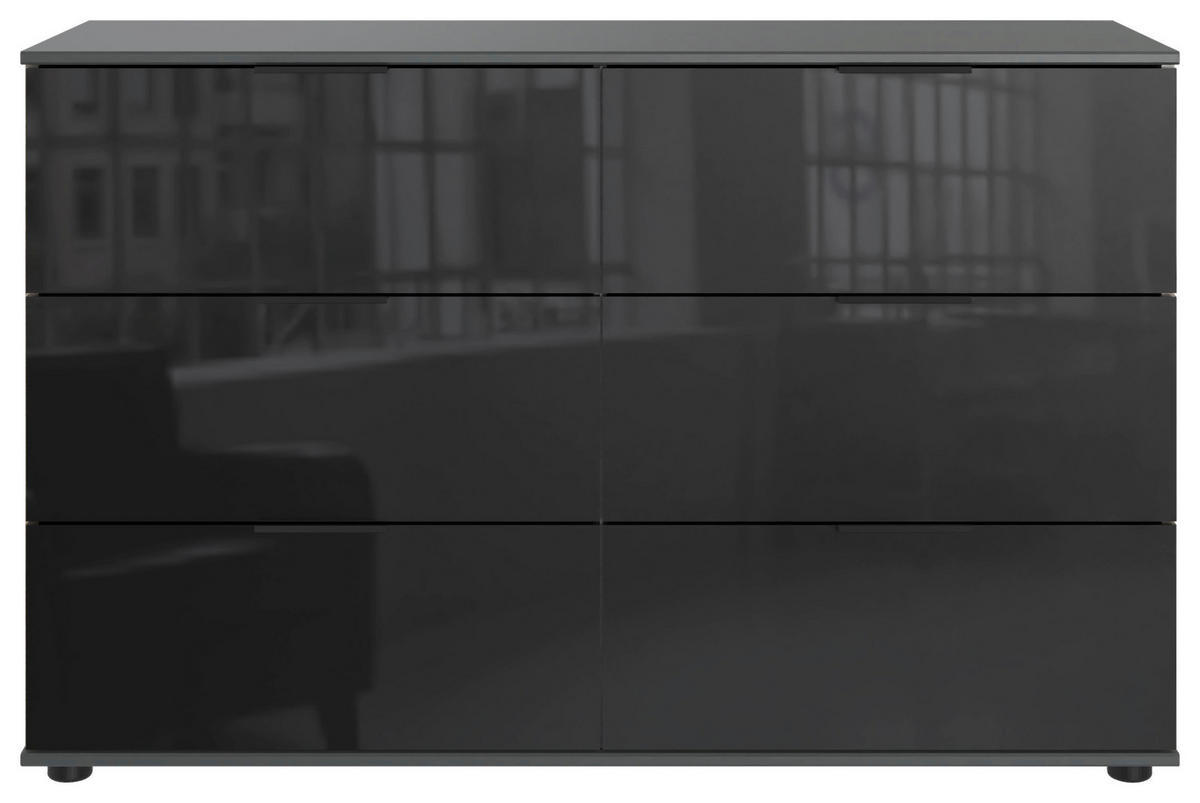 Schubkastenkommode Saigon Graphit B/H/T: ca. 130x83x41 cm Saigon - Graphit (130,00/83,00/41,00cm)