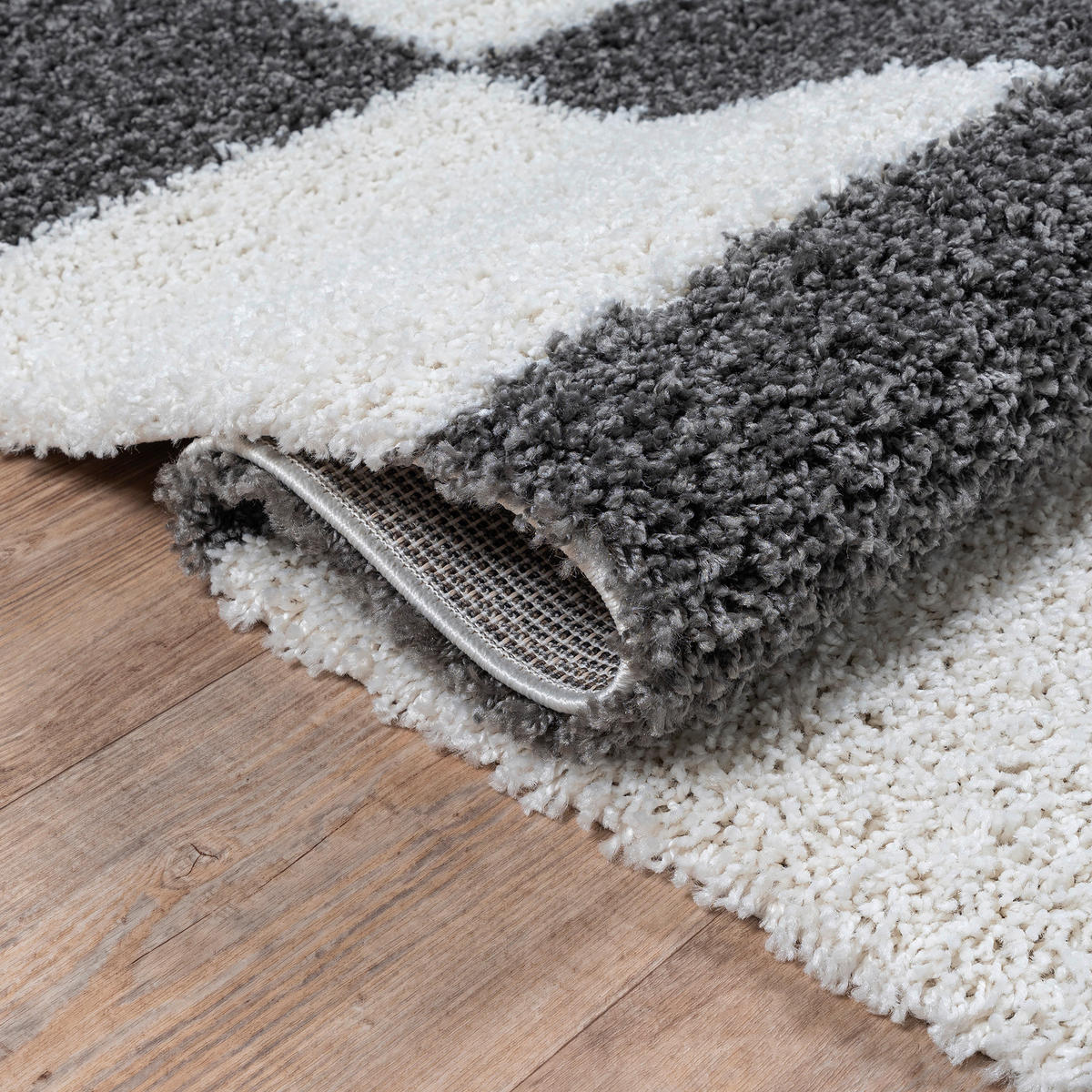 Sanat Hochflorteppich MILANO grau B/L: ca. 140x200 cm MILANO - grau (140,00/200,00cm) - Sanat