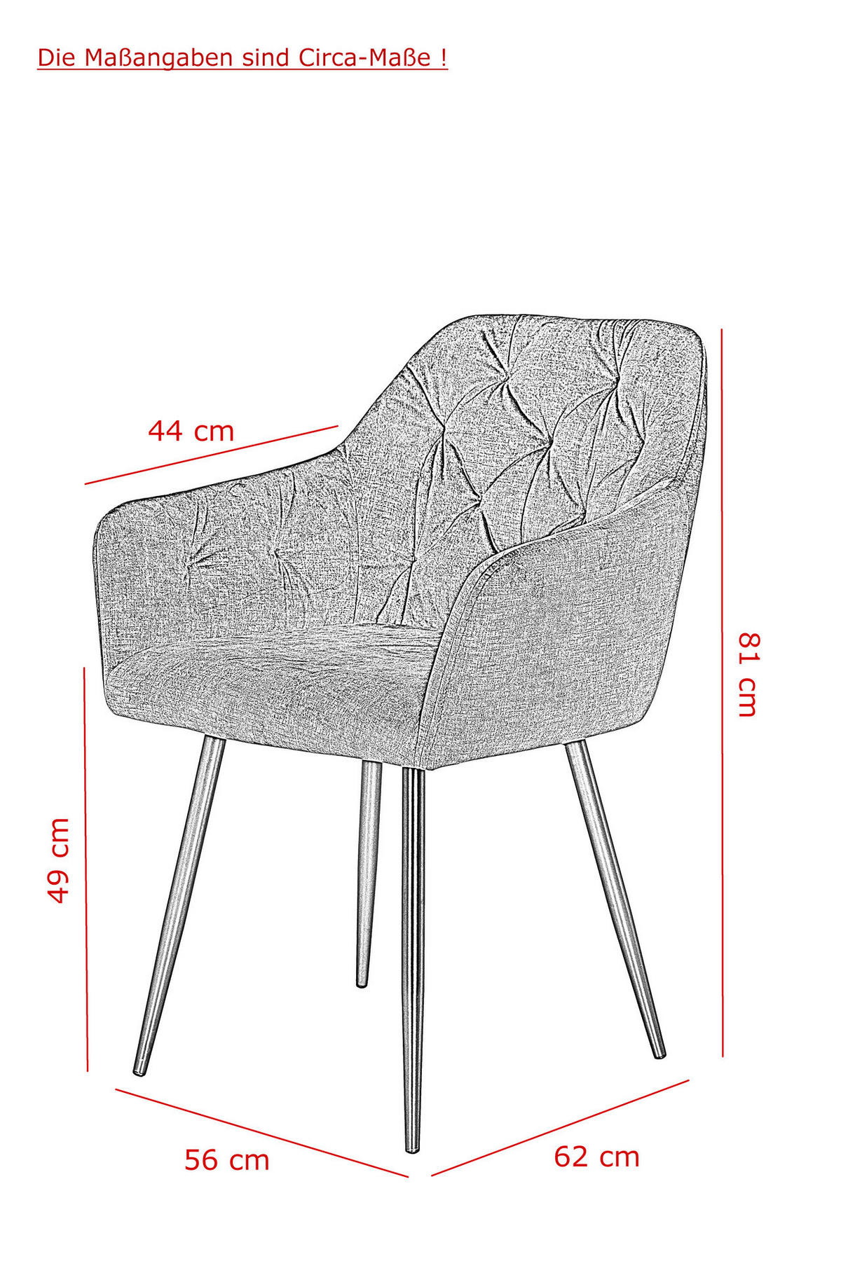 Stuhl Tina 2er Set grau Vintage Samtoptik B/H/T: ca. 56x81x62 cm Tina 2er Set - schwarz/grau (56,00/81,00/62,00cm) - Hela