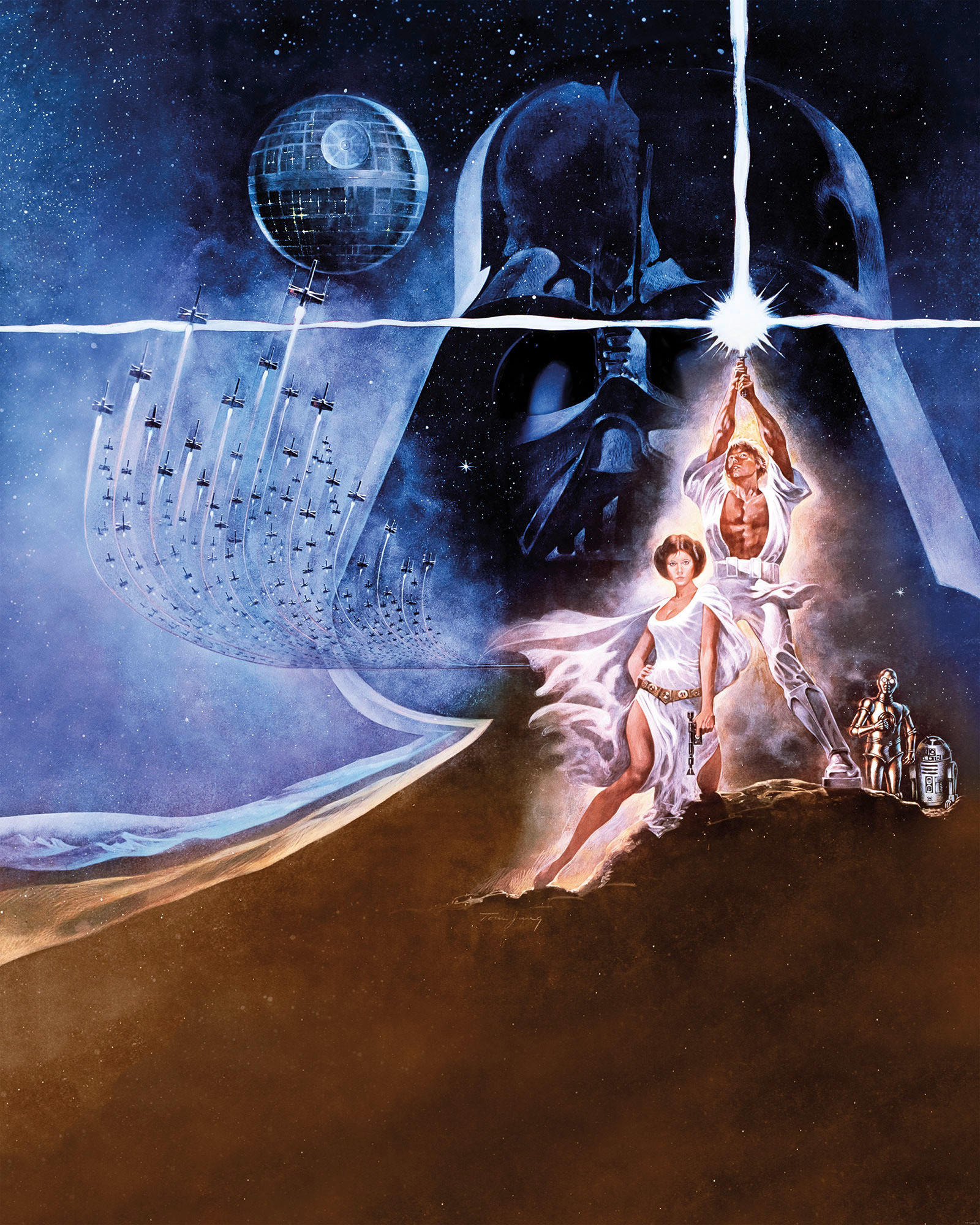 Komar Fototapete Star Wars Poster Classic 2 B/L: ca. 200x250 cm Star Wars Poster Classic 2 - (200,00/250,00cm) - Komar