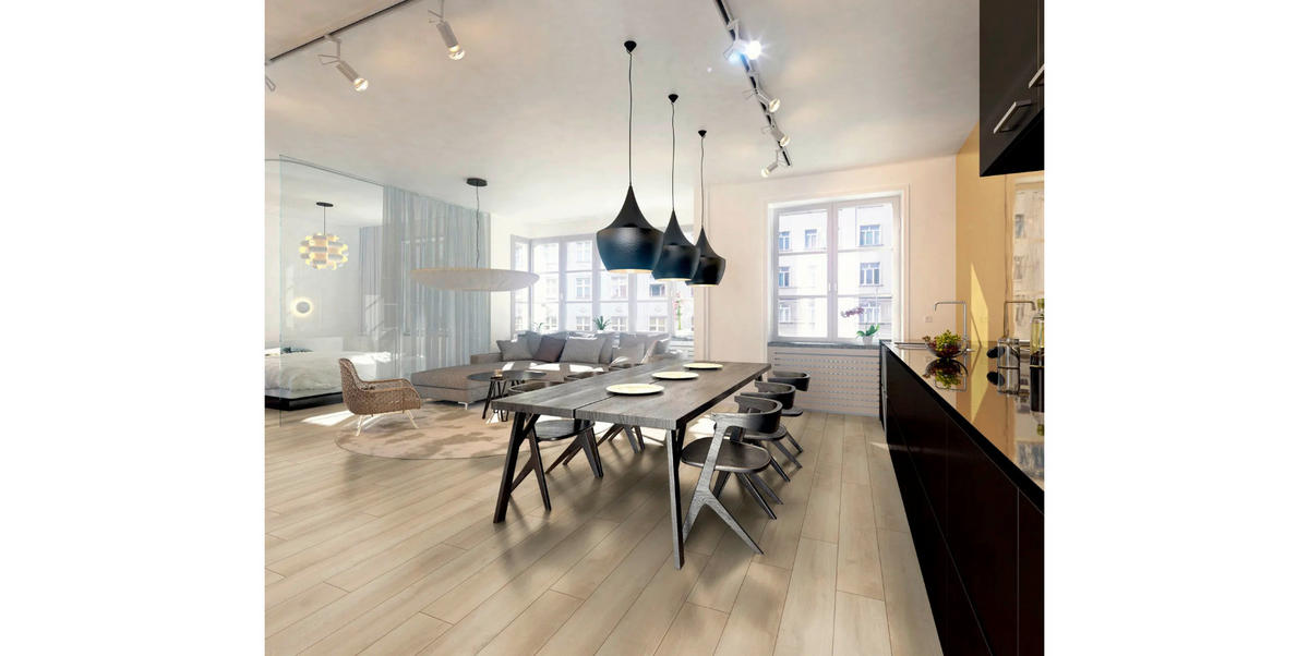 Superior Laminatboden Advanced ca. 2,131 m² im Paket  B/L: ca. 19,3x138 cm pro Paket Advanced ca. 2,131 m² im Paket - beige (19,30/138,00cm) - Superior