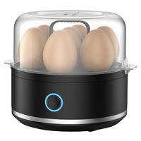 Emerio Eierkocher EB-130995.3 schwarz Kunststoff H/D: ca. 19x16 cm Eierkocher EB-130995.3 - schwarz (16,00/19,00cm) - Emerio