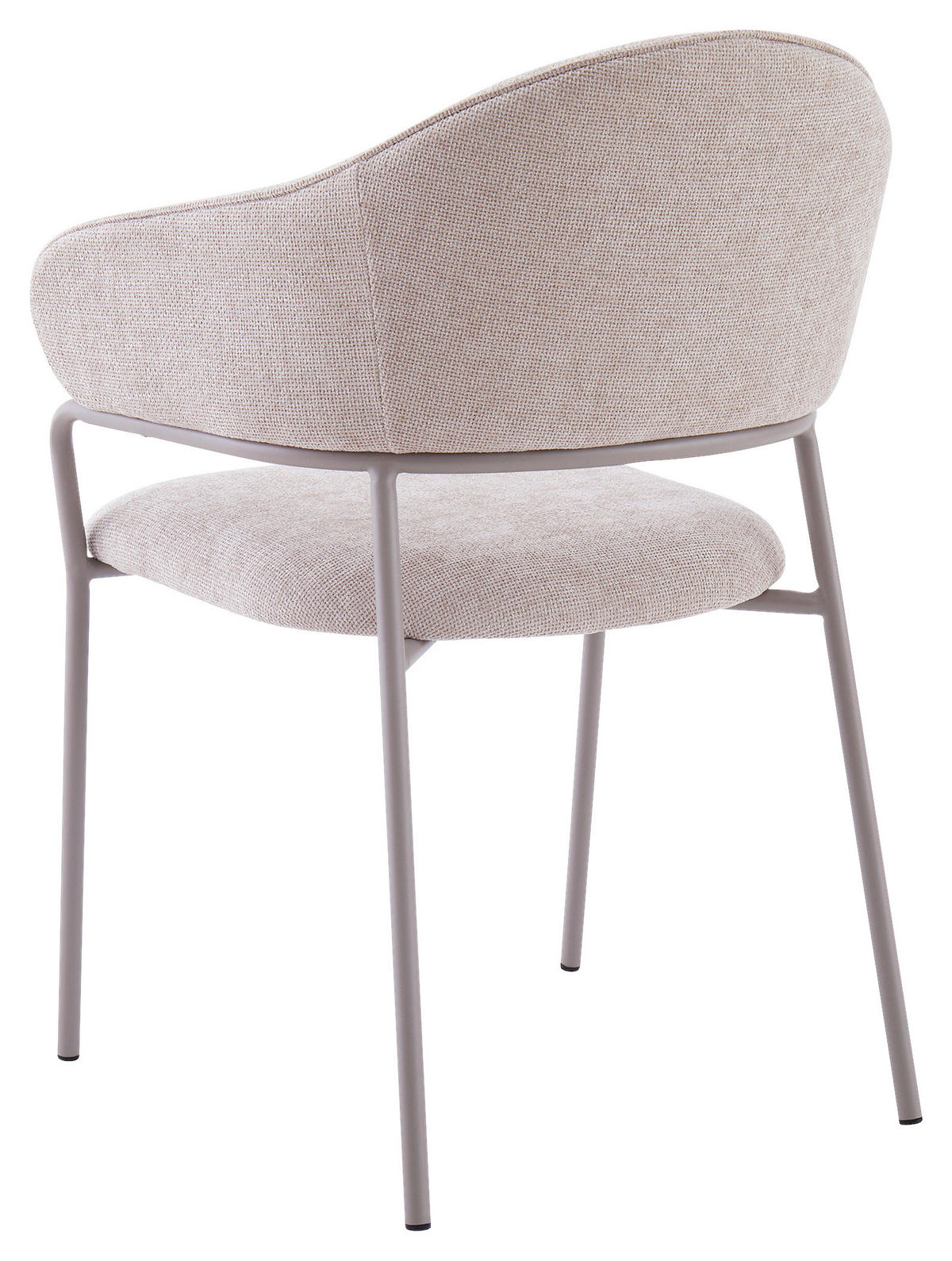 Stuhl CURVE grau taupe Metall Stoff B/H/T: ca. 60x86x58 cm CURVE - taupe/grau (60,00/86,00/58,00cm) - byLIVING