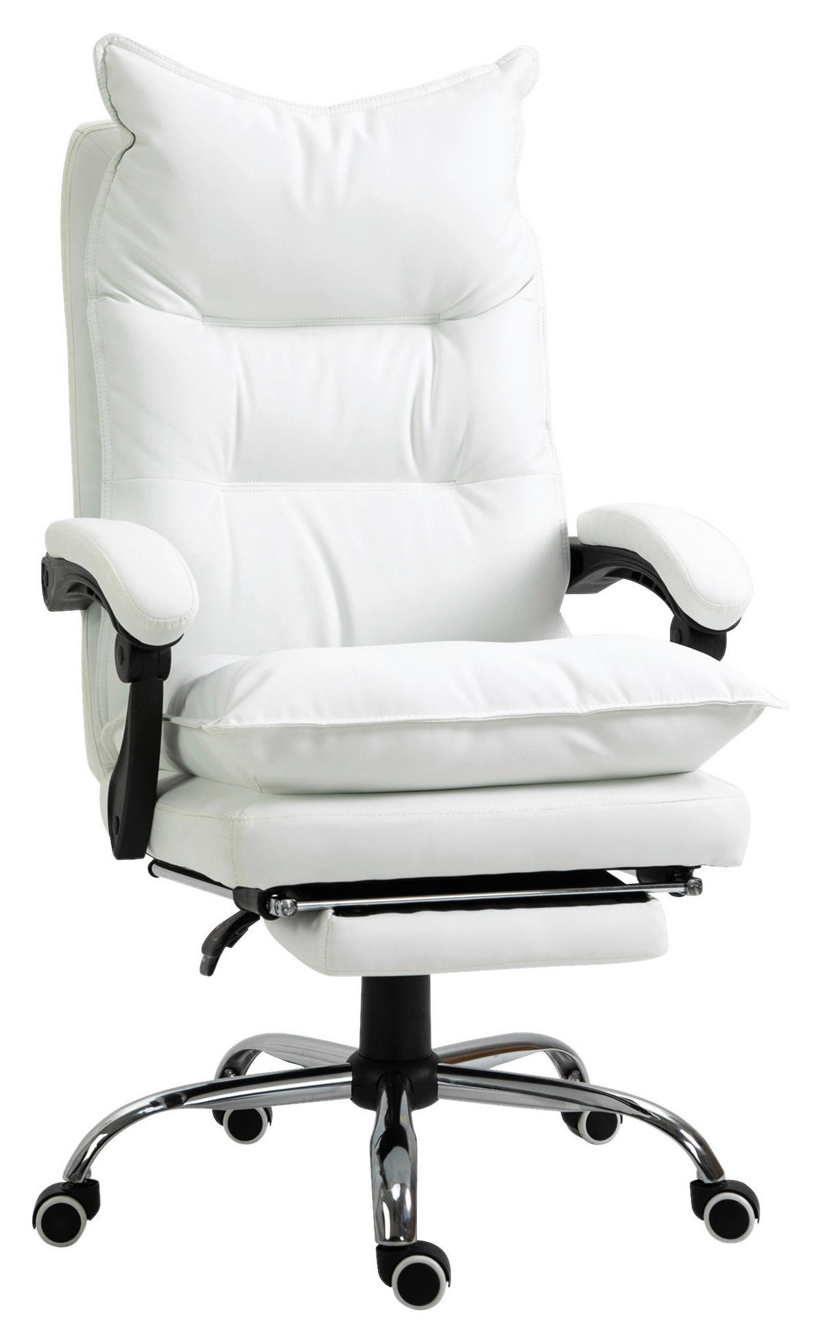 Drehstuhl 921-335WT weiß 921-335WT - weiß (66,00/122,00/72,00cm) - Vinsetto