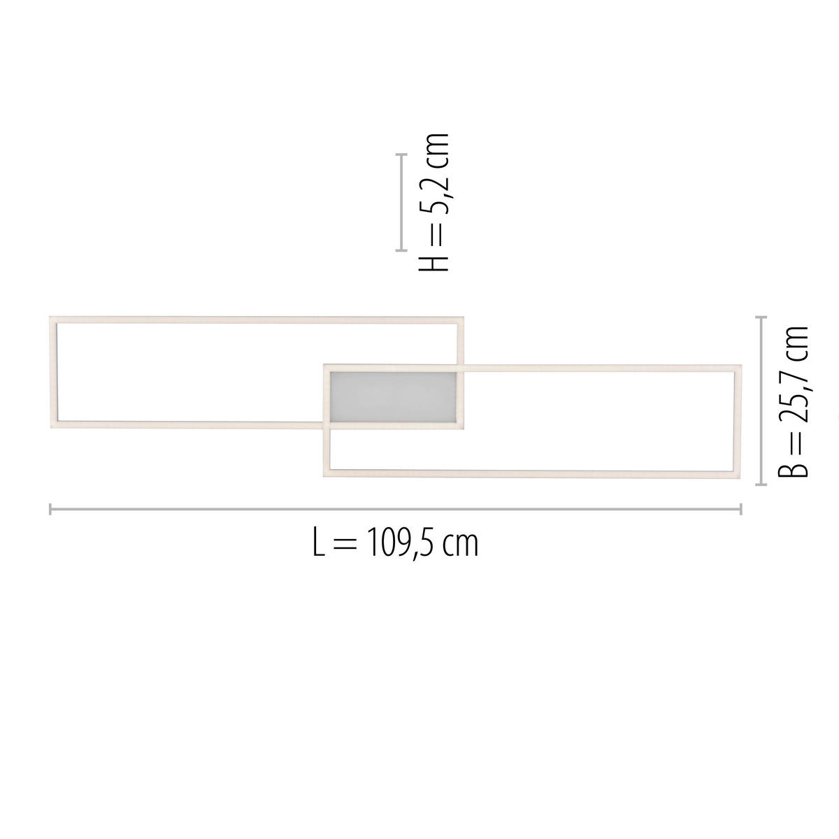 Just Light Deckenleuchte Asmin 14711-55 B/H/L: ca. 25,5x6x109,5 cm LED-Deckenleuchte_CCT_Asmin - (109,50/25,50/6,00cm) - Just Light