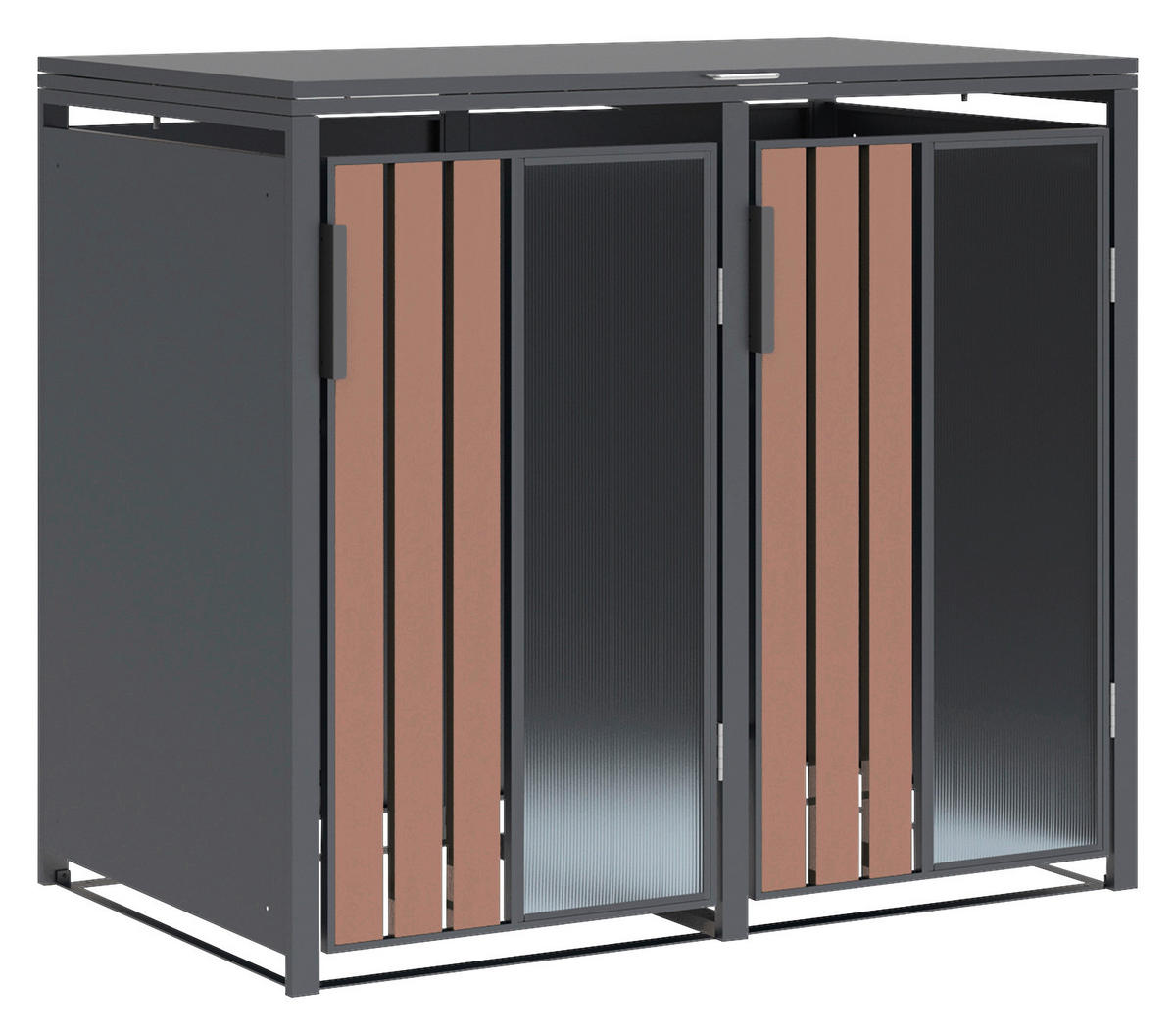 Westmann Mülltonnenbox Status anthrazit B/H/L: ca. 132x116x80 cm Status - anthrazit (80,00/132,00/116,00cm) - Westmann