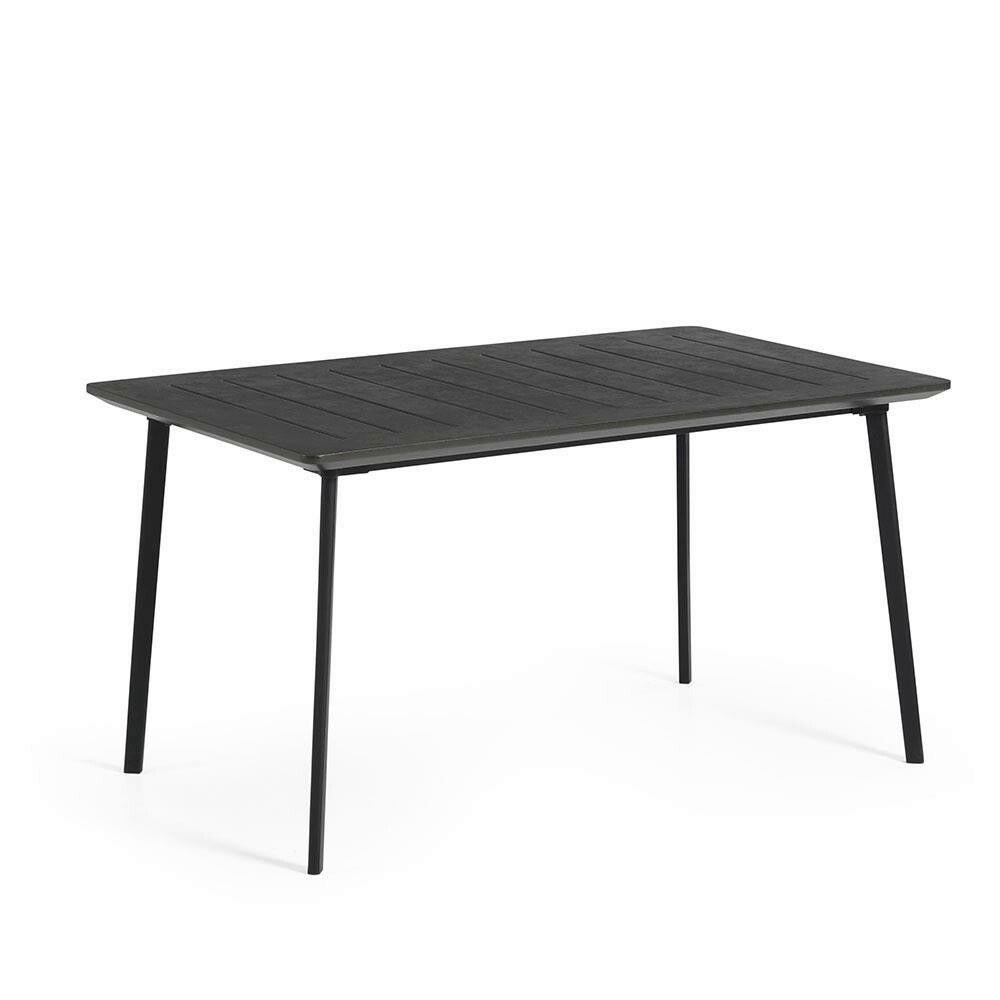 Keter Gartentisch Metalea schwarz Kunststoff B/H/L: ca. 87x75x147 cm Metalea - schwarz (147,00/87,00/75,00cm) - Keter