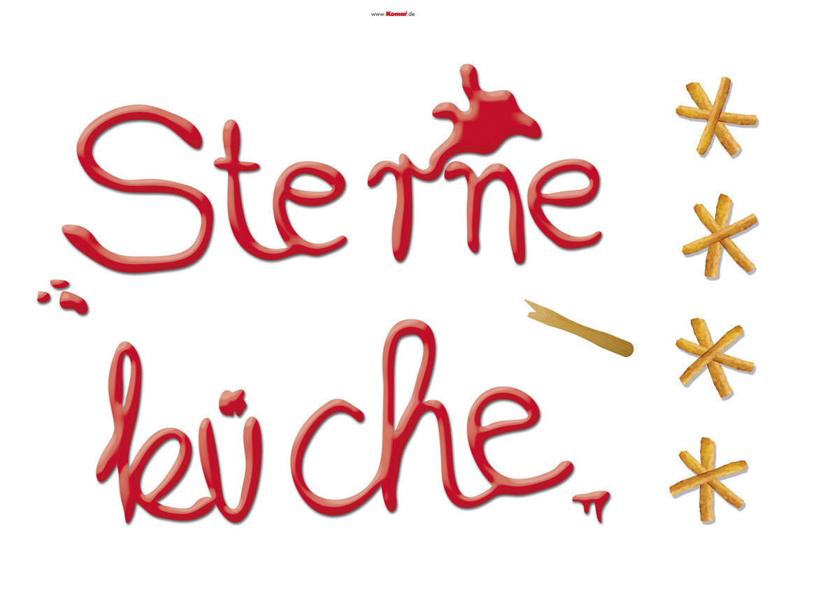 Komar Wandtattoo Sterneküche  Sterneküche B/L: ca. 50x70 cm Sterneküche - (50,00/70,00cm) - Komar