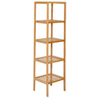 Bambusregal natur Bambus B/H/T: ca. 36x145x36 cm Holzregal 5 Böden natur - natur (36,00/145,00/36,00cm) - Axentia