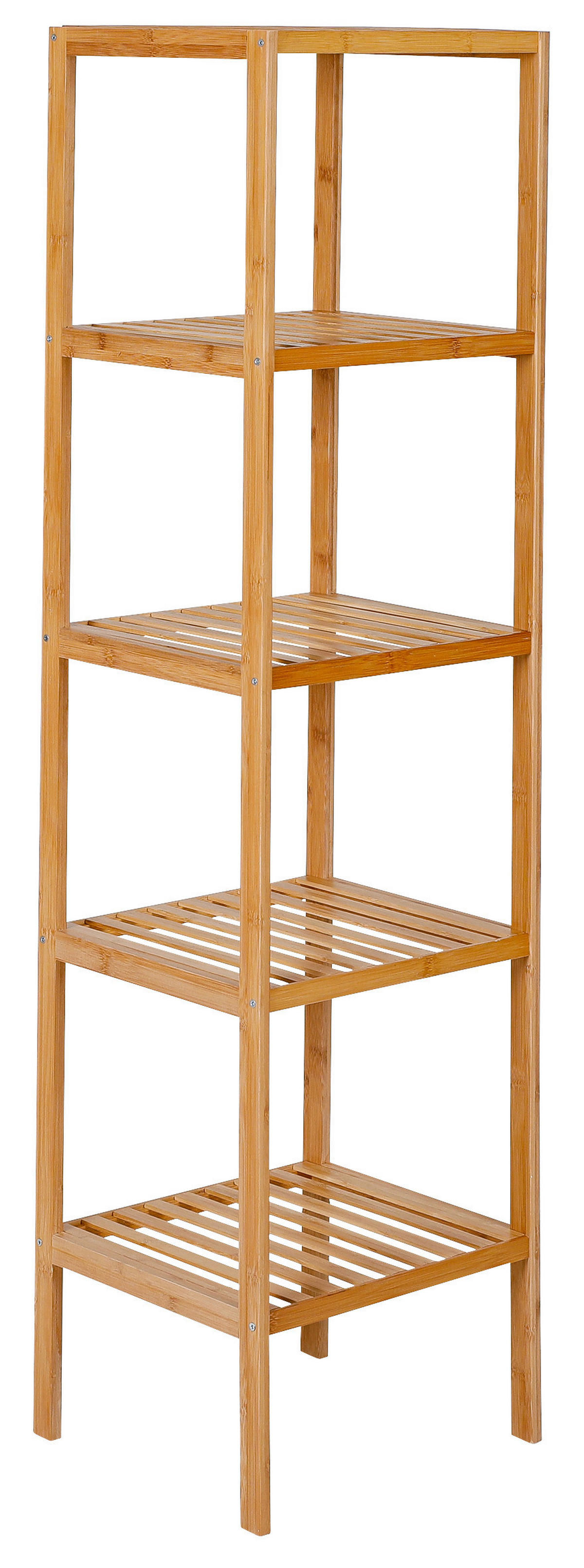 Bambusregal natur Bambus B/H/T: ca. 36x145x36 cm Holzregal 5 Böden natur - natur (36,00/145,00/36,00cm) - Axentia