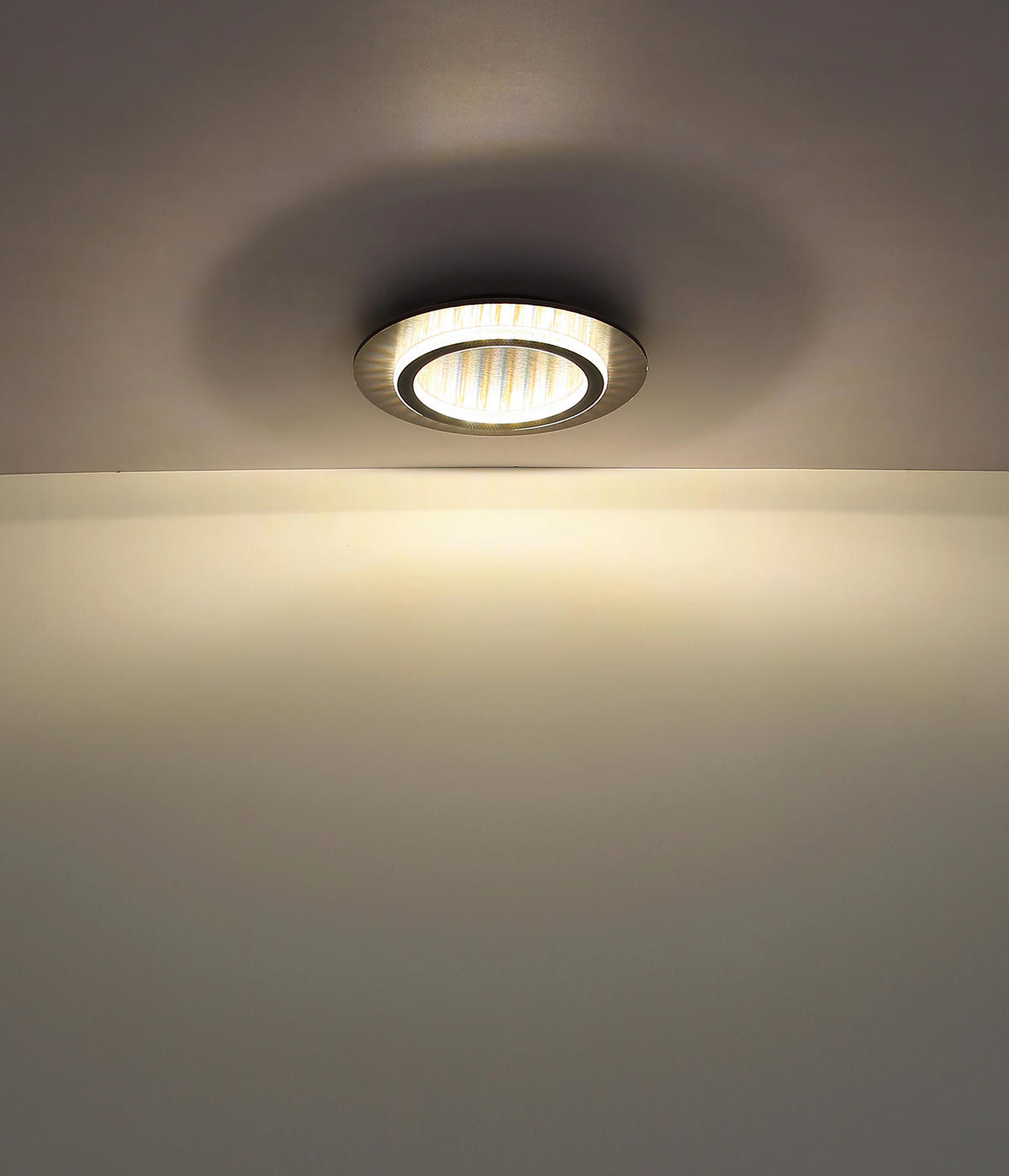 GLOBO LED-Deckenleuchte anthrazit hellgrau mattschwarz Kunststoff Metall H/D: ca. 5,5x35 cm 1 Brennstellen JAYDEN - hellgrau/mattschwarz (35,00/5,50cm) - GLOBO