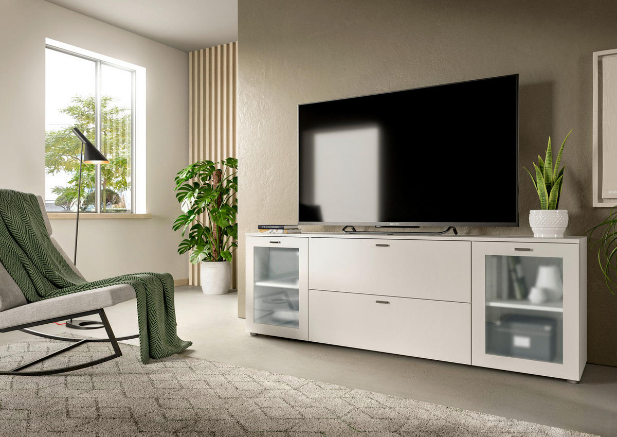 TV-Lowboard Xeno weiß B/H/T: ca. 180x62x37 cm Xeno - weiß (180,00/62,00/37,00cm)