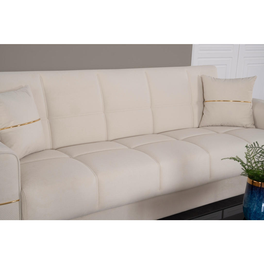 Thumbnail - Sofa 3-2-1 Salda beige Microfaser