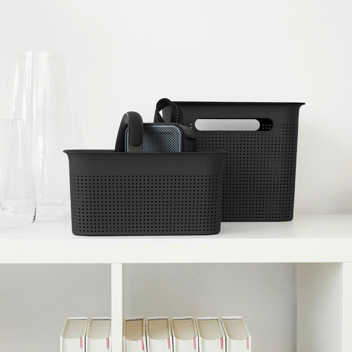 Rotho Aufbewahrungsbox anthrazit B/H/L: ca. 18x13x26 cm Box_Brisen 4,5l - anthrazit (26,00/18,00/13,00cm) - Rotho