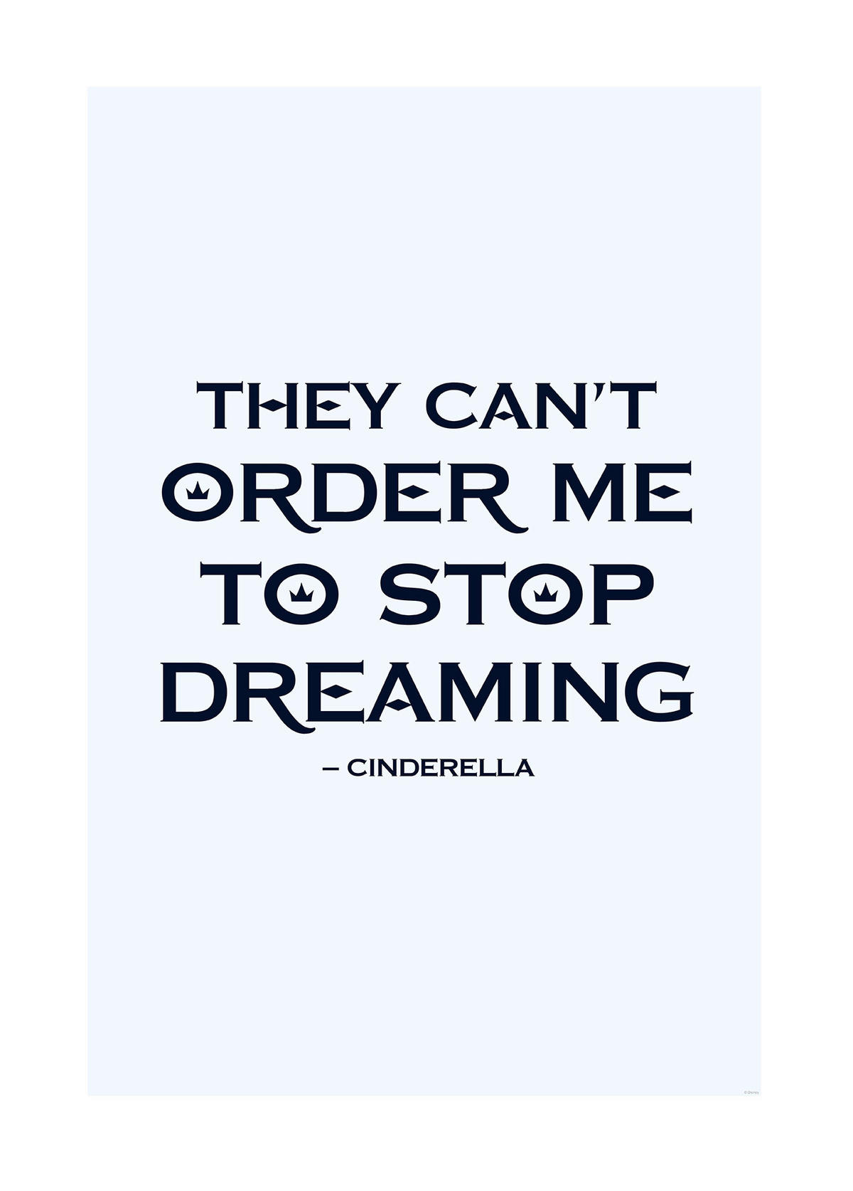 Komar Poster Cinderella Quote Disney B/L: ca. 50x70 cm Cinderella Quote - (50,00/70,00cm) - Komar