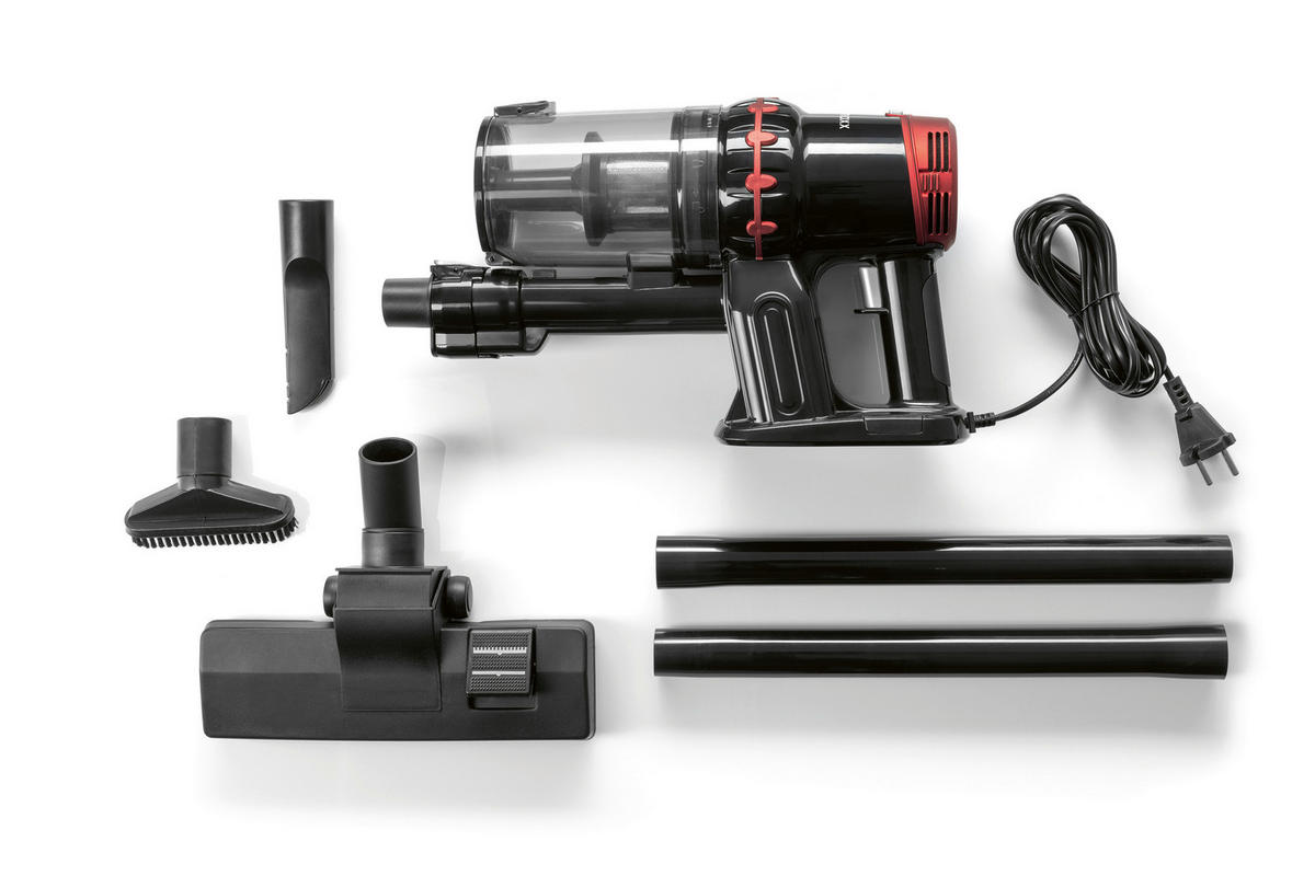 Handstaubsauger 15065 rot schwarz Metall Kunststoff B/H/L: ca. 37x21,5x10,5 cm Handstaubsauger 15065 - rot/schwarz (10,50/37,00/21,50cm)