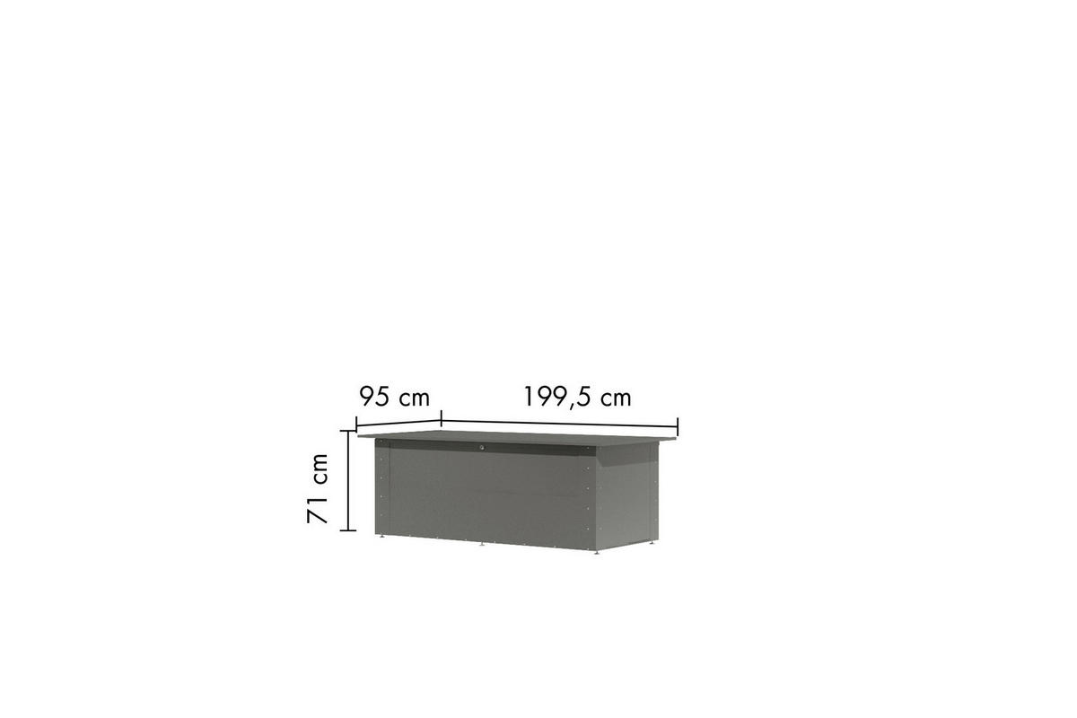 Karibu Metallbox Kailua 3 grau Metall B/H/T: ca. 181x71x79 cm Kailua 3 - grau (181,00/71,00/79,00cm) - Karibu