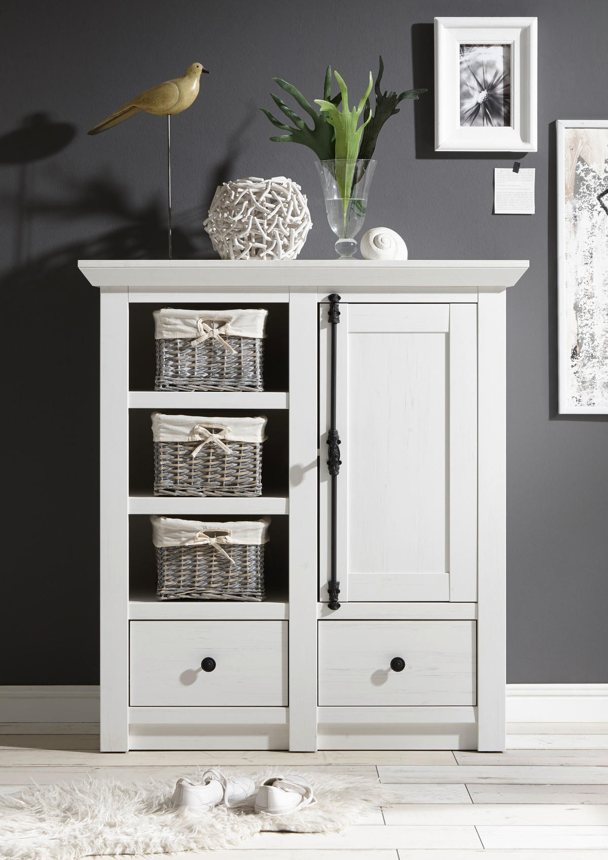 Highboard Westerland weiß B/H/T: ca. 105x115x45 cm Westerland - weiß (105,00/115,00/45,00cm)